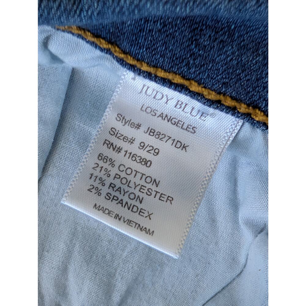 JUDY BLUE Relaxed Fit Distressed Boyfriend Jeans - Size 9/29 - JB8271DK - Picture 7 of 8